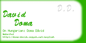 david doma business card